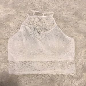White lace fashion top